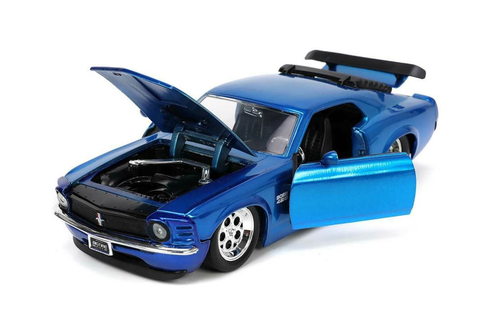1970 Ford Mustang Boss 429, Blue - Jada Toys 33043 - 1/24 scale Diecast  Model Toy Car