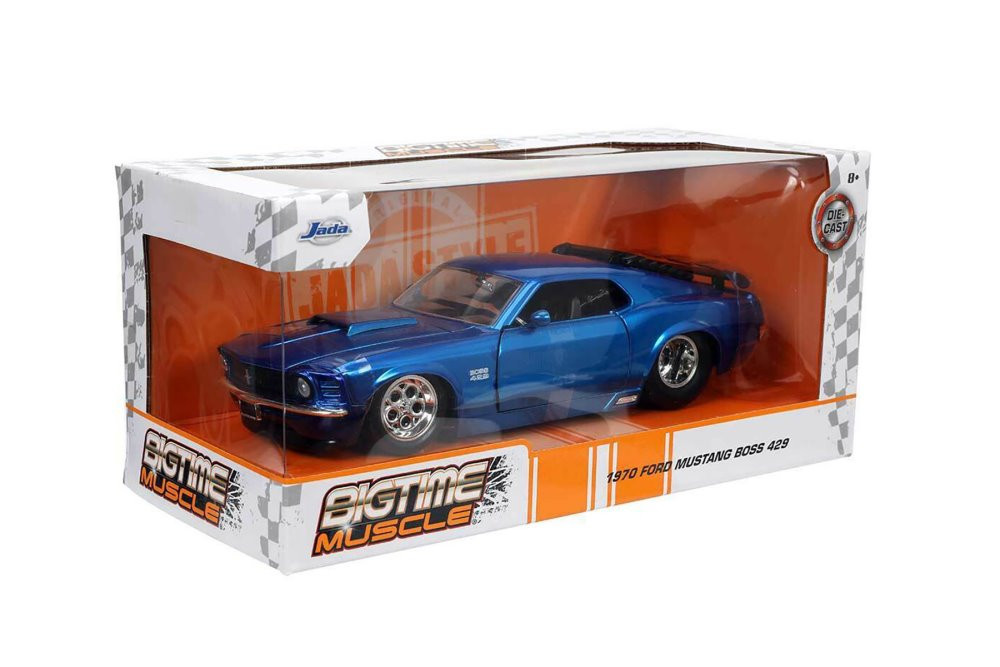 1970 Ford Mustang Boss 429, Blue - Jada Toys 33043 - 1/24