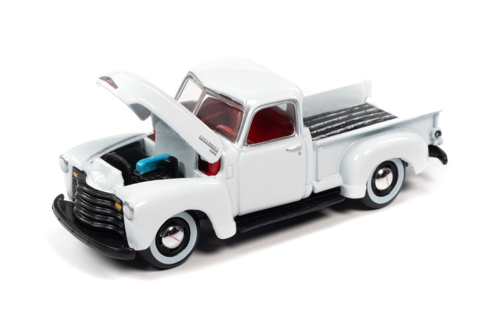 1950 Chevy 3100 Pickup Truck, White - Johnny Lightning JLSP166/24B - 1/64 scale Diecast Car