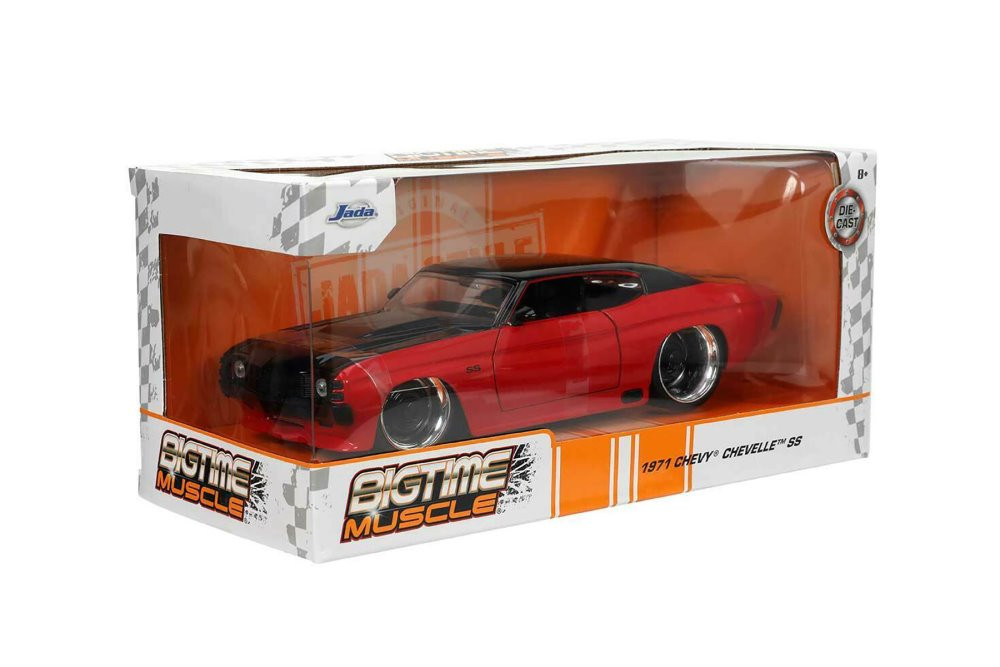 1971 Chevy Chevelle SS, Red and Black - Jada Toys 33041/4 - 1/24 scale Diecast Model Toy Car