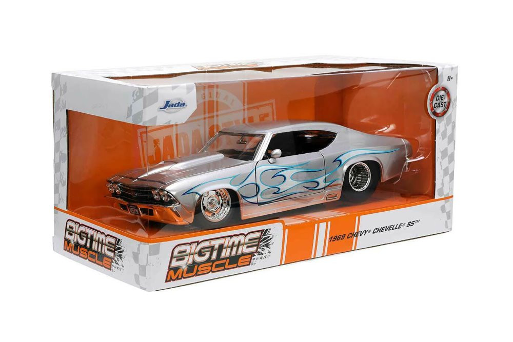 1969 Chevy Chevelle SS, Silver - Jada Toys 32702 - 1/24 scale ...