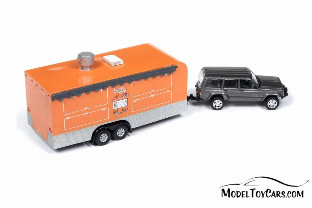 1998 Jeep Cherokee with Food Truck, Dover Gray Metallic - Round 2 JLTG001/36B - 1/64 scale Diecast Model Toy Car