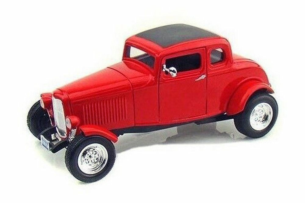 1932 Ford Five-Window Coupe Hot Rod, Red - Motor Max 73171TC/R - 1