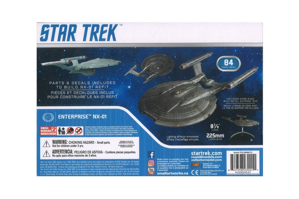 NX-01 Enterprise, Star Trek - Polar Lights POL966M/12 - 1/1000 scale Plastic Model Kit