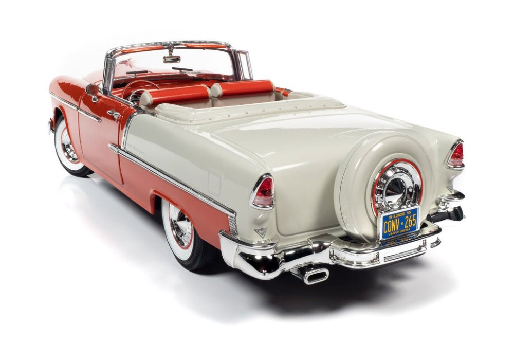 1955 Chevy Bel Air Convertible, Gypsy Red and India Ivory - Auto