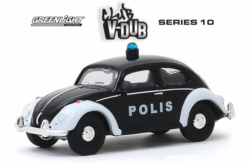 Diecast Police Car w/Police Figurines - Volkswagen Beetle Police