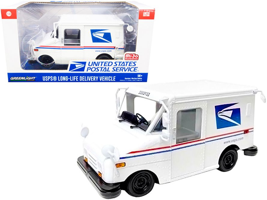Long Life Postal Delivery Vehicle (LLV), White - Greenlight 51412 - 1/24 scale Diecast Model Toy Car