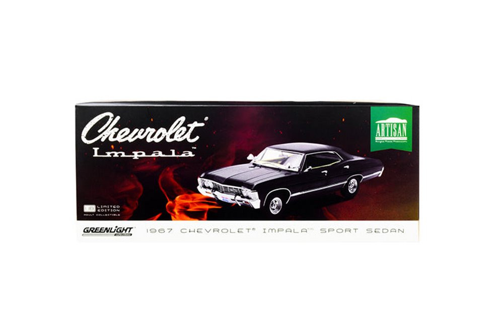 1967 Chevy Impala Sport Sedan, Tuxedo Black - Greenlight 19119 - 1/18 scale  Diecast Model Toy Car