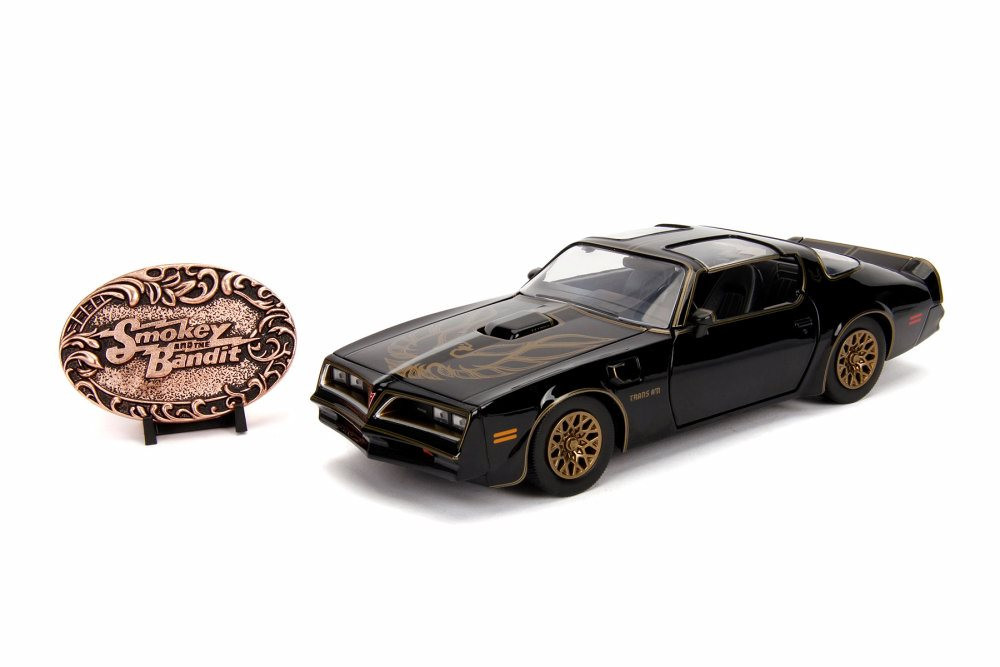 1977 Pontiac Firebird with  Belt Buckle, Smokey & Bandit - 30998 - 1/24 Scale Diecast Model Toy Car