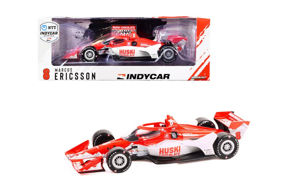 2021 Huski Chocolate (Road Course Configuration) Indy Car, #8 Marcus Ericsson / Chip Ganassi Racing - Greenlight 11134 - 1/18 scale Diecast Model Toy Car