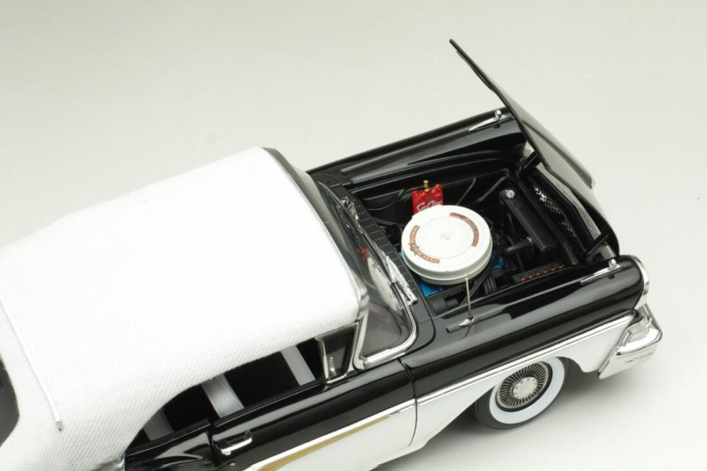 1958 Ford Fairlane 500 Closed Convertible, White and Raven Black