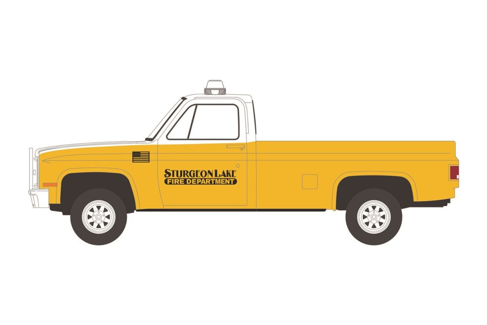 Sturgeon Lake Fire Department 1987 Chevy M1008and 67010C/48 1/64 scale Diecast Model Toy Car