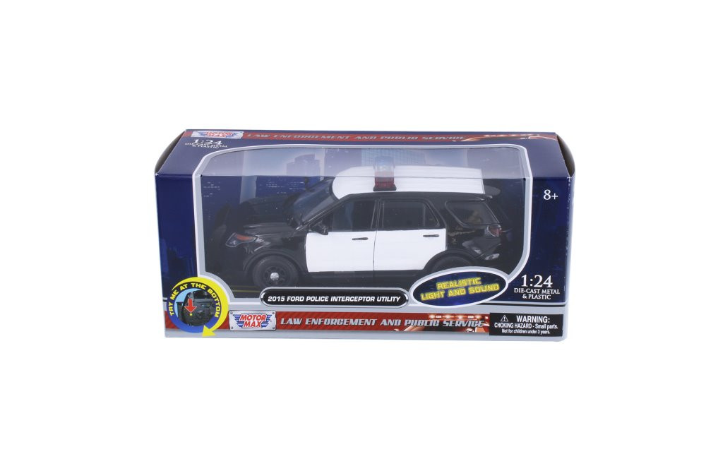 2015 Ford Unmarked Police Interceptor Utility Lights & Sounds 79536 1/24 scale Diecast Model Toy Car