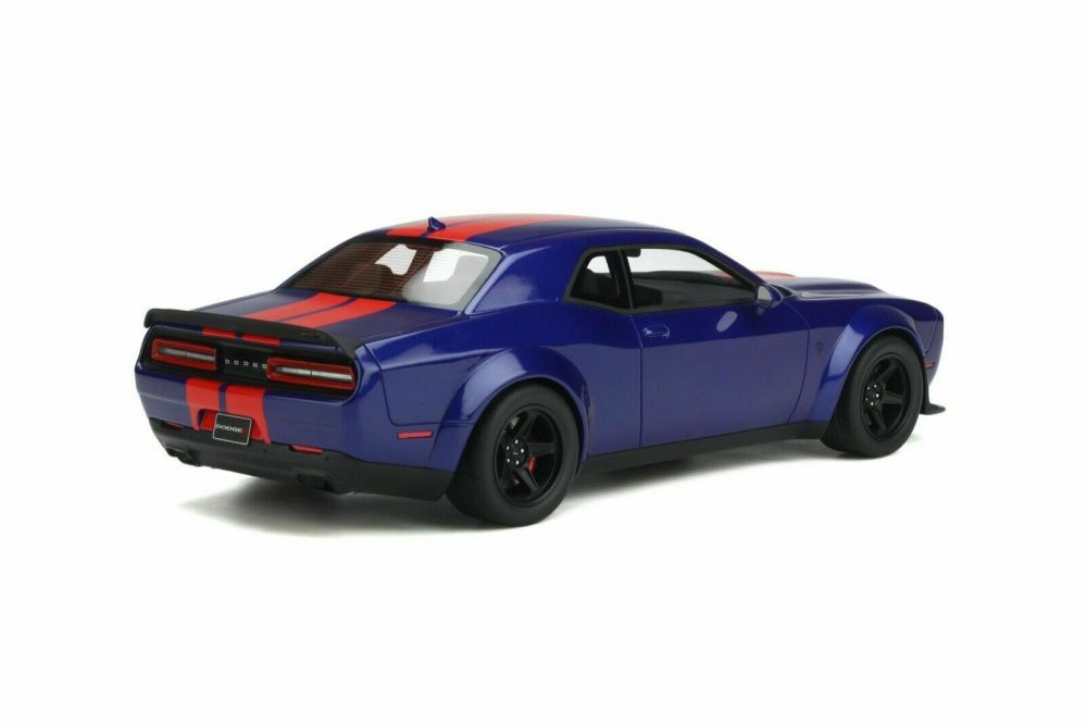 2021 Dodge Challenger Super Stock, Indigo Blue and Red - GT Spirit