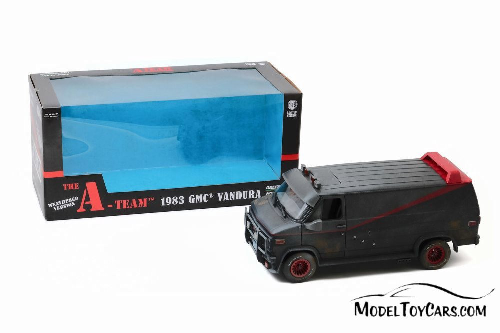 1983 GMC Vandura Weathered Vrsn w/ Bullet Holes, The A-Team- 13567-1/18  scale Diecast Model Toy Car