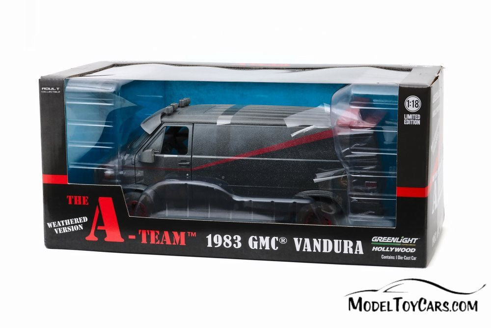 1983 GMC Vandura Weathered Vrsn w/ Bullet Holes, The A-Team- 13567-1/18  scale Diecast Model Toy Car