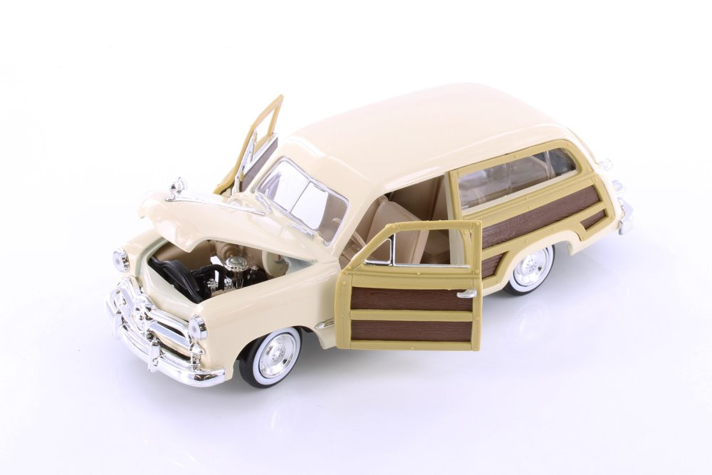 1949 Ford Woody Wagon, Cream/Ivory - Showcasts 73260/2/16D - 1/24 scale Diecast Model Toy Car