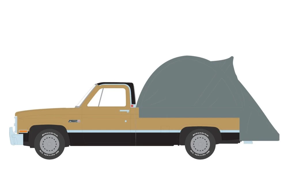 1984 GMC Sierra Classic Pickup with Modern Bed Tent,  38010C/48 1/64 scale Diecast Model Toy Car