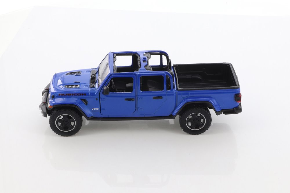 2021 Jeep Gladiator Rubicon Pickup Truck Open Top, Blue - Showcasts 79370/16D - 1/27 Diecast Car