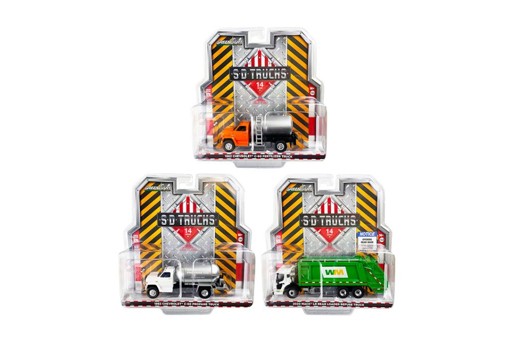 Greenlight S.D. Trucks Series 14 Diecast Car Set - Box of 6 assorted 1/64 Scale Diecast Model Cars