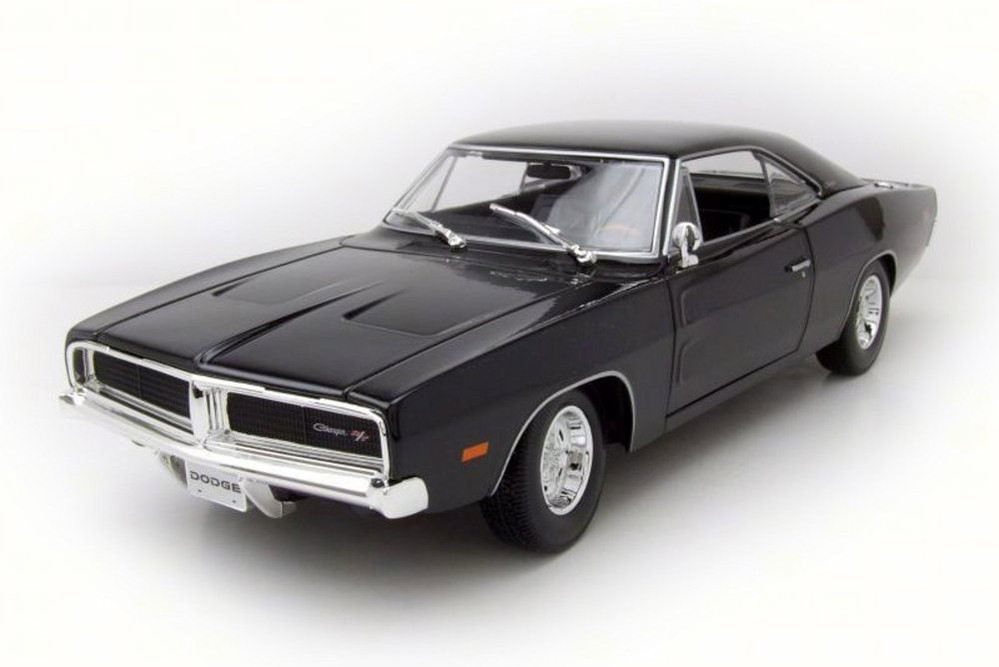 1969 Dodge Charger R/T, Black - Maisto 31387 - 1/18 Scale Diecast Model Toy Car