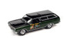 Turtle Wax 1965 Chevy Chevelle Wagon, Green Metallic - Johnny Lightning JLSP173 - 1/64 Diecast Car