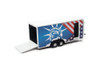 Patriotic Enclosed Trailer, Red White and Blue - Auto World AWSP092 - 1/64 scale Diecast Trailer