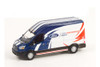 2019 Ford Transit LWB High Roof, Blue and White - Greenlight 53040D 1/64 scale Diecast Car