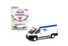 2014 Dodge Ram ProMaster, White with Blue Stripes - Greenlight 53040A 1/64 scale Diecast Car