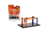 Union 76 Four-Post Lift, Orange and Blue - Greenlight 16120C/48 - 1/64 scale Diecast Accessory
