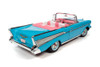 1957 Chevy Bel Air Convertible, Aqua Blue - Auto World AWSS135 - 1/18 scale Diecast Model Toy Car