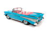 1957 Chevy Bel Air Convertible, Aqua Blue - Auto World AWSS135 - 1/18 scale Diecast Model Toy Car