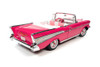 1957 Chevy Bel Air Convertible, Pink - Auto World AWSS128 - 1/18 scale Diecast Model Toy Car