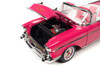 1957 Chevy Bel Air Convertible, Pink - Auto World AWSS128 - 1/18 scale Diecast Model Toy Car