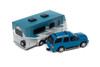 2005 Cadillac Escalade with Camper Trailer, Custom Metallic Turquoise Teal - Johnny Lightning JLSP201/24A - 1/64 scale Diecast Model Toy Car