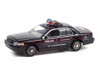 2001 Ford Crown Victoria Police Interceptor , Black - Greenlight 42970D - 1/64 scale Diecast Car