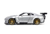 2009 Nissan GT-R (R35) Ben Sopra, Candy Silver - Jada Toys 31377 - 1/24 scale Diecast Model Toy Car