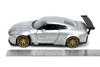 2009 Nissan GT-R (R35) Ben Sopra, Candy Silver - Jada Toys 31377 - 1/24 scale Diecast Model Toy Car