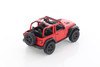 2018 Jeep Wrangler Rubicon Open Top, Red - Kinsmart 5412DA/R - 1/34 scale Diecast Model Toy Car