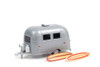 Airstream 16' Bambi with Surfboards, Aluminum Silver - Greenlight 34110F - 1/64 scale Diecast Car