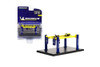 Four-Post Lift - Michelin Tires, Blue/Yellow - Greenlight 16130B- 1/64 scale Diecast Accessory