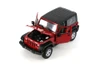 2007 Jeep Wrangler Rubicon Hardtop, Red - Welly 22489HWR - 1/24 scale Diecast Model Toy Car