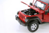 2007 Jeep Wrangler Rubicon Hardtop, Red - Welly 22489HWR - 1/24 scale Diecast Model Toy Car