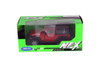 2007 Jeep Wrangler Rubicon Hardtop, Red - Welly 22489HWR - 1/24 scale Diecast Model Toy Car