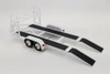 Tandem Car Trailer with Tire Rack, White - Acme 18984 - 1/18 scale Diecast Accessory