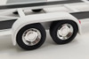 Tandem Car Trailer with Tire Rack, White - Acme 18984 - 1/18 scale Diecast Accessory