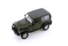 2007 Jeep Wrangler Rubicon Hardtop, Dark Green - Welly 22489HWG - 1/24 scale Diecast Model Toy Car