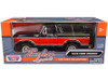 1978 Ford Bronco Ranger XLT w/Spare Tire, Black/Red - Motor Max 79371 - 1/24 scale Diecast Car