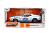 1973 Ford Mustang Mach 1 "MSP, White /Blue - Jada Toys 33858 - 1/24 scale Diecast Model Toy Car