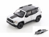 Diecast Car w/Trailer - Jeep Renegade Trailhawk, Silver - Welly 24071/4D - 1/24 scale Diecast Model Toy Car